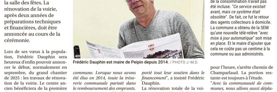 La Provence du 09/01/21 : Les travaux de la voirie communale, le grand chantier de 2025