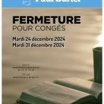 Affiche : fermeture pour congés de la médiathèque Paul Surtel