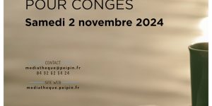 Affiche : fermeture pour congés de la médiathèque Paul Surtel