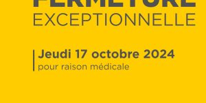 Affiche fermeture exceptionnelle de l